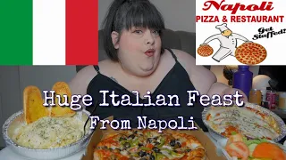 Huge Italian Feast ASMR Mukbang Eating Show