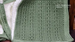 Narrow Cables Square Crochet Pattern