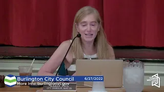 Burlington City Council - 6/27/2022