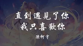 陳柯宇 - 直到遇見了你，我只喜歡你 『320K高音質MV』【動態歌詞Lyrics】