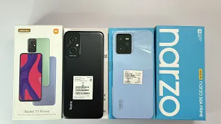 Redmi 11 Prime 🆚 Realme Narzo 50A Prime || Unboxing || Comparsion || Camera || Price