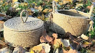 DIY jute basket in 15 minutes