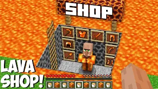 All this time UNDER LAVA THERE WAS SECRET SHOP WITH LAVA ITEMS in Minecraft ! NEW SECRET LAVA SHOP !