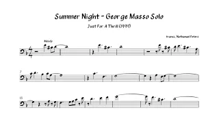 George Masso “Summer Night” Jazz Trombone Solo Transcription