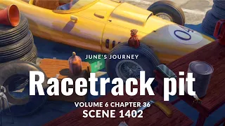 June's Journey Scene 1402 Vol 6 Ch 36 Racetrack Pit *Full Mastered Scene* HD 1080p
