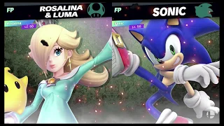 Super Smash Bros Ultimate Amiibo Fights – Request #12195 Rosalina vs Sonic