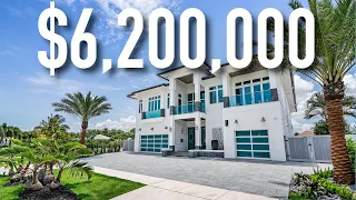 INSIDE A BRAND NEW $6,200,000 WATERFRONT LUXURY HOME | NORTH PALM BEACH | FOR SALE