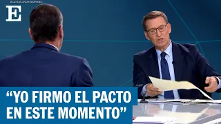 DEBATE | Feijóo firma en el cara a cara un pacto que deje gobernar al candidato más votado | EL PAÍS