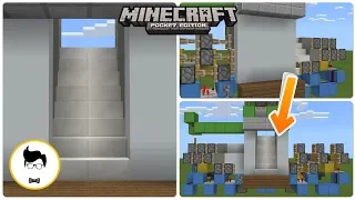 Minecraft PE SEAMLESS STAIRCASE-WALL WITH REAL STAIRS! (PE/Xbox/Windows10/Switch)