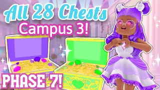 *UPDATED* ALL 28 CHEST LOCATIONS In CAMPUS 3! Royale High Chests