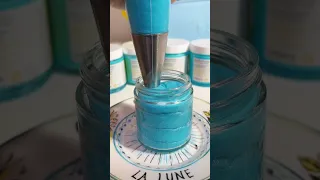 PIPING BLUE BODY SCRUB #shortsvideo #bodyscrub #bodycare #satisfying #piping #howto #blueaesthetic