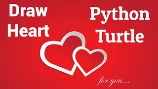 Draw ❤ Heart 💕Using Python Graphics | Python Turtle | @Python | @heart | @turtle