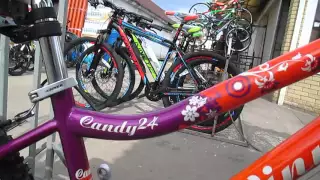 Подростковый велосипед Winner Candy 24" фиолетово-оранжевый