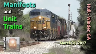 [4k] Manifests and Unit Trains, Railfanning Hull - Winder, GA, 03/31/2017 ©mbmars01