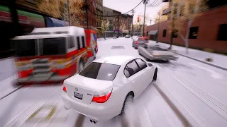 GTA 4 WINTER CRASH TEST OF REAL CARS 126