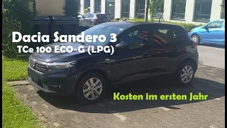 Dacia Sandero 3 (2021) TCe 100 ECO-G LPG/Autogas - Kosten im ersten Jahr auf 20.000 km