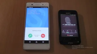 Incoming call & Outgoing call at the Same Time Sony Xperia E5 + Sony Xperia Tipo