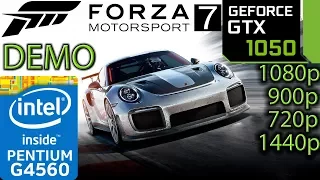 Forza Motorsport 7 DEMO - GTX 1050 2GB - G4560 - 1080p - 900p - 720p - 1440p