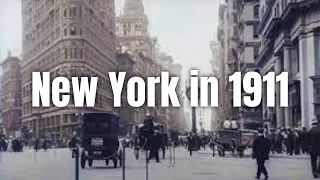 A Trip Through New York City in 1911. 60 fps , New Version