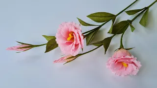 How To Make Lisianthus Paper Flower / Paper Flower / Góc nhỏ Handmade