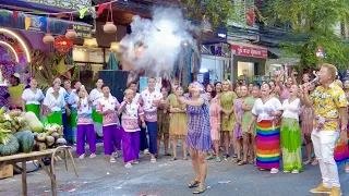 Happy Happy Phnom Penh Street 130 With Cambodian Traditional Game Before Khmer New Year 2023