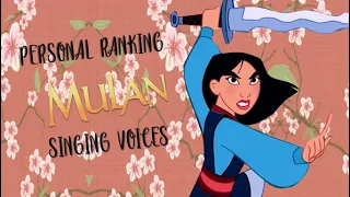 Disney Personal Ranking | Mulan's Singing Voices