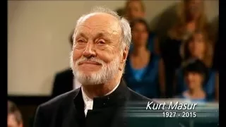 Erinnerungen an den Dirigenten Kurt Masur 2015