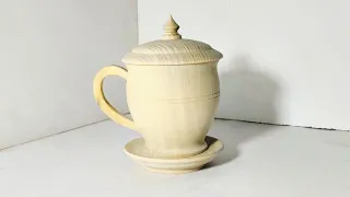 A Wooden tea cup