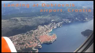 Landing at Dubrovnik airport DBV, Croatia