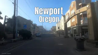 Newport, Oregon 2020 Morning Driving Video 4k Pacific Coastal City Travel