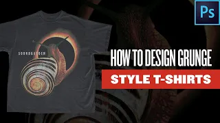 How To Design 90s GRUNGE STYLE T-Shirts (Full PHOTOSHOP Tutorial)