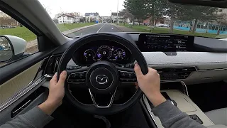 2023 Mazda CX-60 PHEV [2.5 e-Skyactiv, 327 HP] POV Test ride #57 CARiNIK