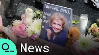 Fans Gather at Betty White's Hollywood Walk of Fame Star