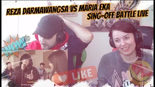 🇮🇩 REZA DARMAWANGSA VS MARIA EKA SING-OFF BATTLE LIVE 🇮🇩 !! Pall Family Reaction !!