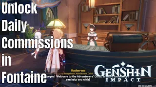 Genshin Impact: How to unlock Daily Commissions in Fontaine