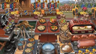 Cooking Fever - The Medieval Fair Level 40 🍖🏰 (3 Stars/Orders Memorized)