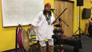 Xavier Quijas Yxayotl performing Tarahumara flute and drum music @ Sunset Library