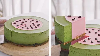 Watermelon Mousse Cake Recipe For This Summer | スイカケーキ | Sweet Cake