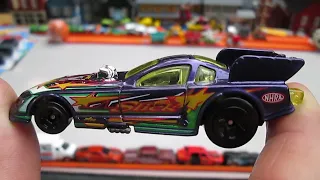 Mustang NHRA Funny Car 2023 Hot Wheels Drag Strip Toy Race Car Unboxing and Review - Slick - Purple