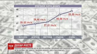 Менш ніж за тиждень курс долара виріс на 21 копійку