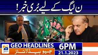 Geo News Headlines 6 PM - PML-N in trouble!  | 21 January 2023