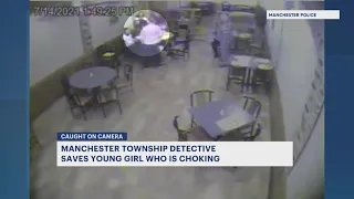 VIDEO: Detective saves girl’s life with Heimlich maneuver at New Jersey restaurant