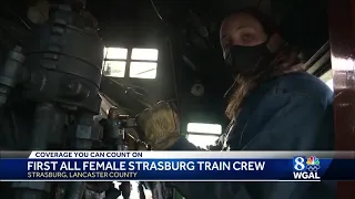 Strasburg Rail Road makes history with first all-female engine crew