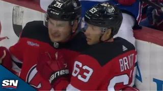 Devils' Jesper Bratt Scores Nasty Goal Off Blocked Shot Assist By Timo Meier