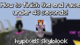 Finish the End Race under 48 Seconds! - Hypixel skyblock