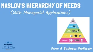 Maslow's Hierarchy of Needs (With Business Implications)  | From A Business Professor