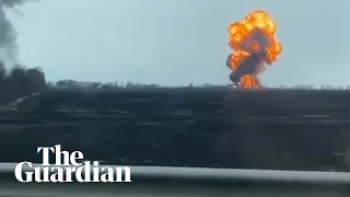 Ukraine: footage appears to show Vinnytsia airport on fire