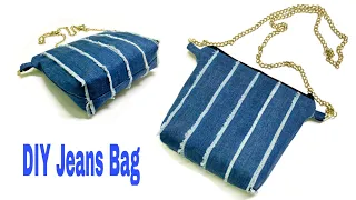 DIY Crossbody Bag from Old Jeans | Recycle Old Clothes | Easy Sewing Tutorial for Everyone