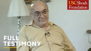 Holocaust Survivor Marcel Salomon | Full Testimony | USC Shoah Foundation