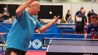 2018 World Veteran Championships Table Tennis - Singles Quarterfinals - Table 5